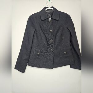 Talbots Women's Black Button Lined Collar  Jacket. Size 6p
